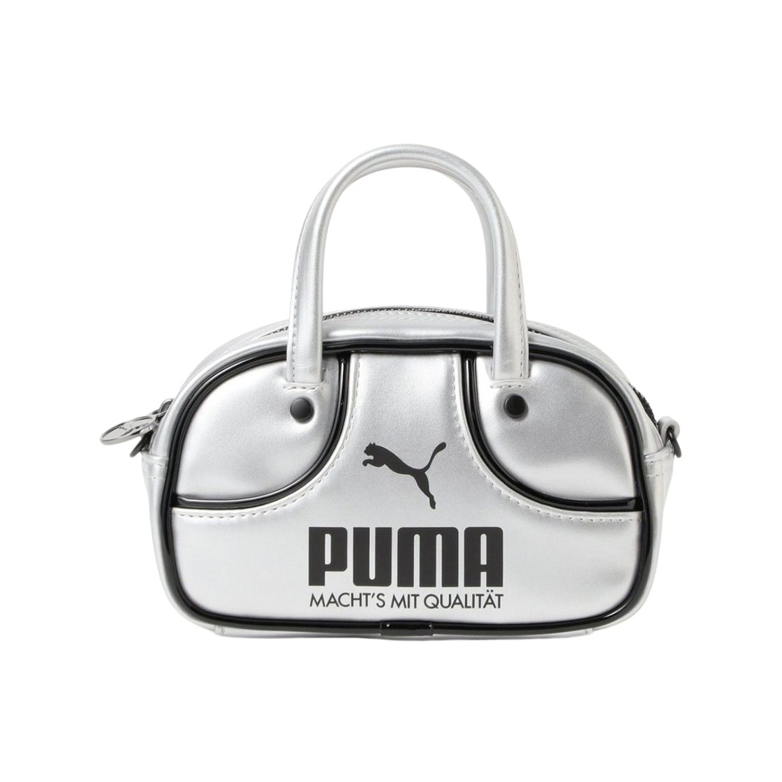 푸마 1976 메탈릭 마이크로 2.5L 그립 백 글레이셜 그레이 블랙(Puma 1976 Metallic Micro 2.5L Grip Bag Glacial Gray Black)