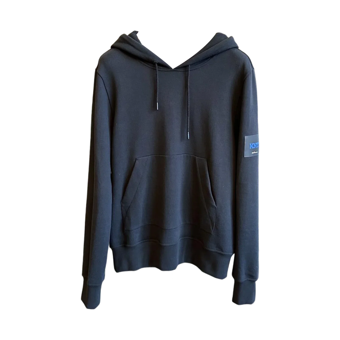 키톤 자수 패치 디테일 후드 블랙(Kiton Embroidered Patch Detail Hoodie Black)