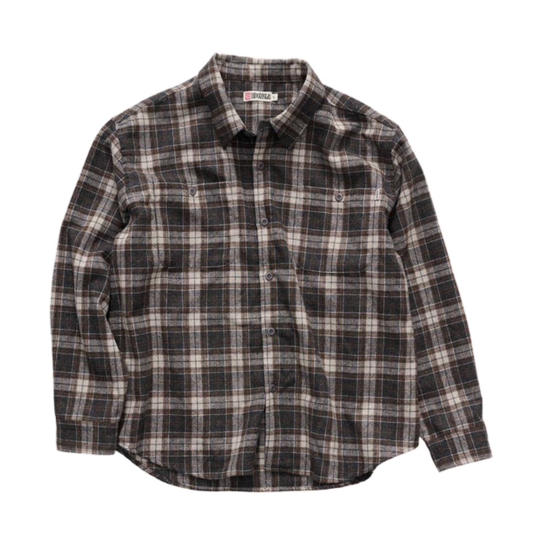 에스더블 메이슨 아웃도어 롱슬리브 오버셔츠 브라운 블루(S/Double Mason Outdoor L/S Overshirt Brown Blue)