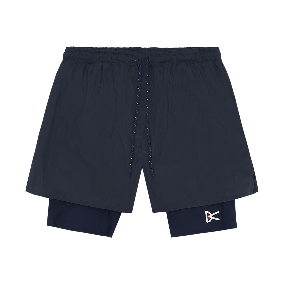 DV0028-B-MID District Vision Ripstop Layered Trail Shorts Midnight Indigo