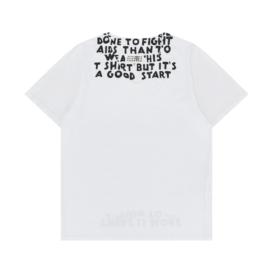 MM6 메종 마르지엘라 브이넥 티셔츠 화이트(MM6 Maison Margiela V-Neck T-Shirt White) - 1