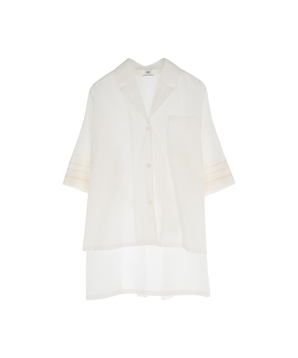 ITL2UBCJJS9D Hermes 26SS Embroidered Beach Tunic Blanc Casse (6HA0361)