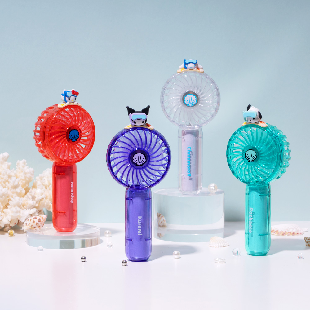 로이체 산리오 캐릭터즈 충전식 투명 핸디팬 휴대용 선풍기(Royche Sanrio Characters Rechargeable Transparent Handy Fan (Portable Fan)) - 2