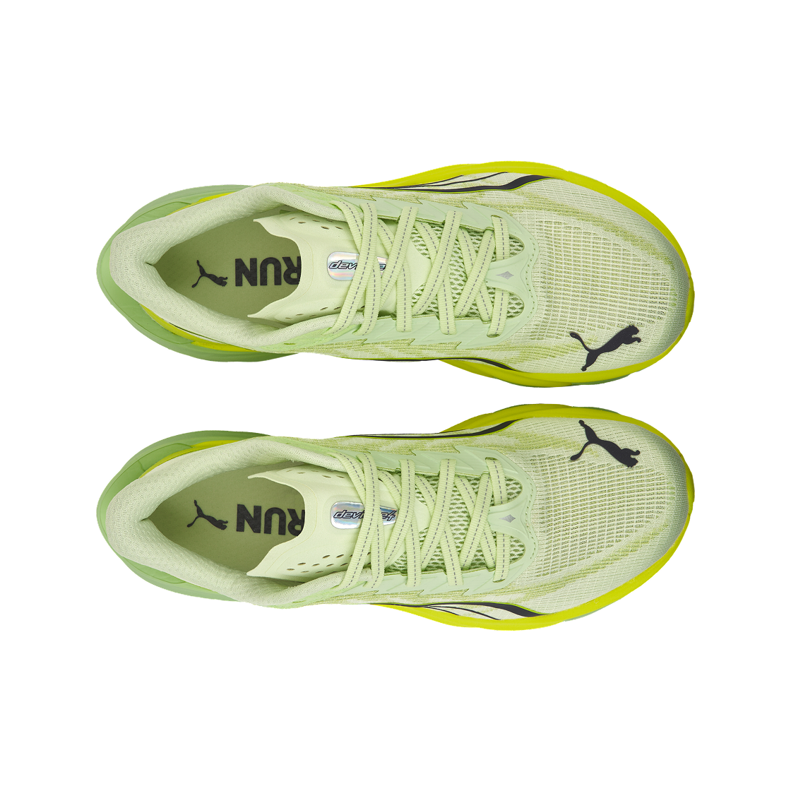 (W) 푸마 디비에이트 나이트로 4 와이드 애플 스프리츠 럭스 라임((W) Puma Deviate Nitro 4 Wide Apple Spritz Lux Lime) - 5