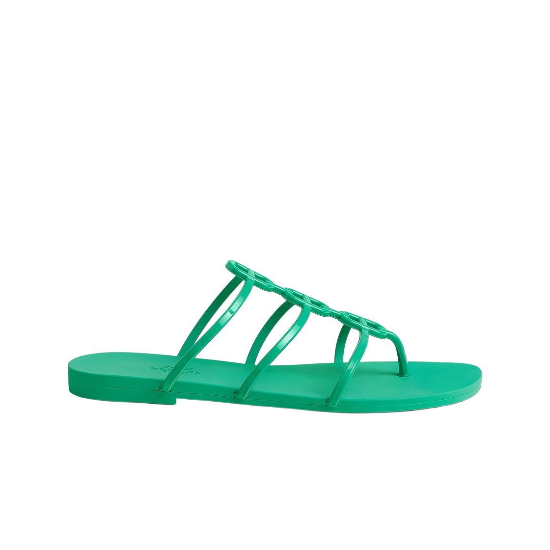 H261179ZJS (W) Hermes Mykonos Sandal Vert Tourmaline