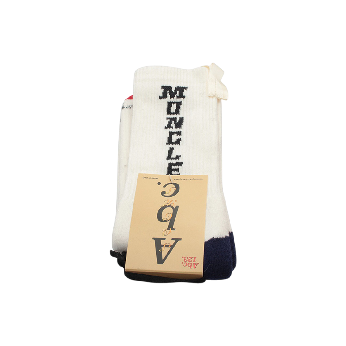 ITAMK8SJKJSN Moncler Two-Tone Logo Socks