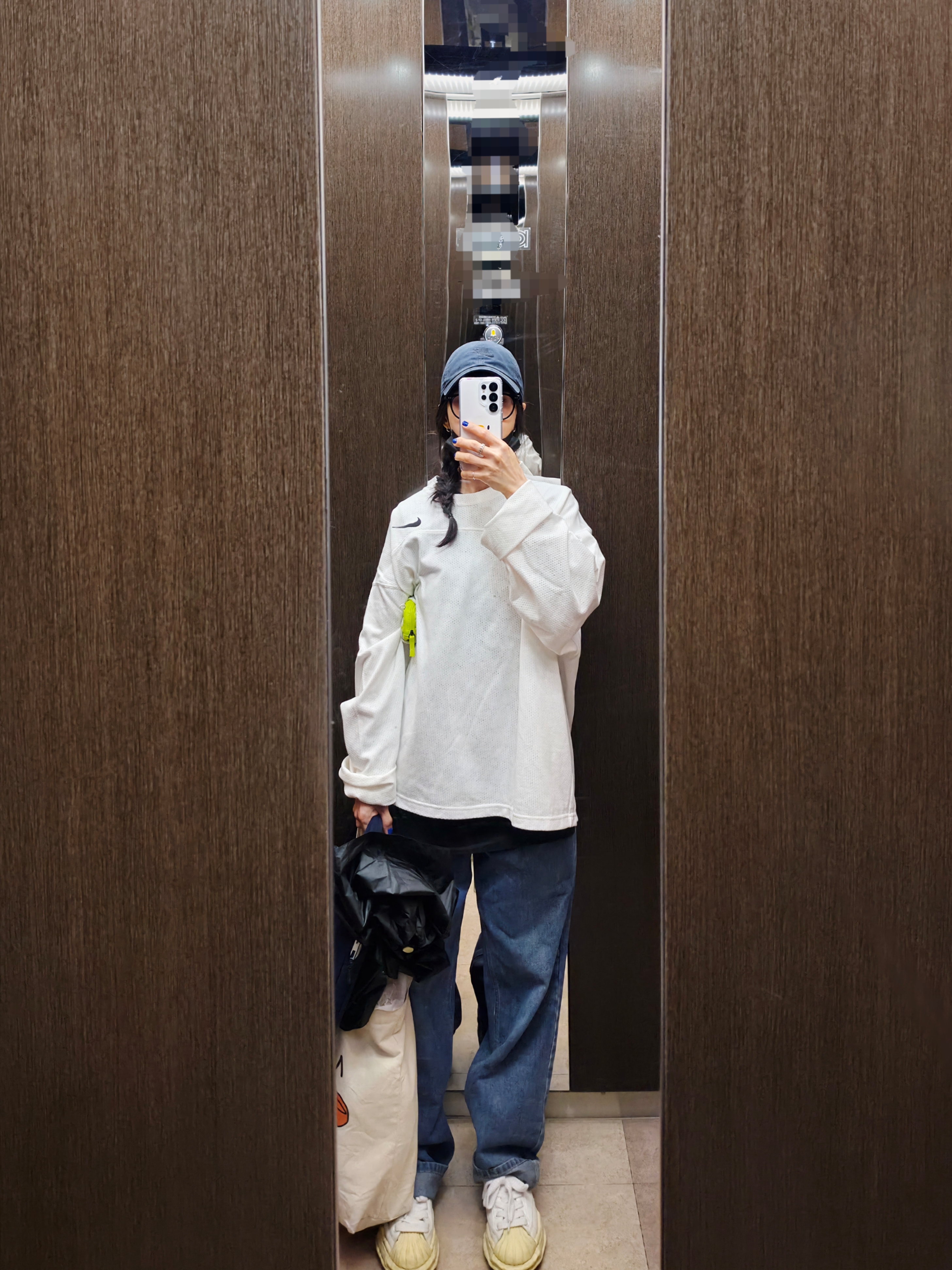 Nike Heritage 86 Futura Washed Cap Black, Nike x Stussy Long Sleeve Top Sail (FJ9164-133) 착용 스타일
