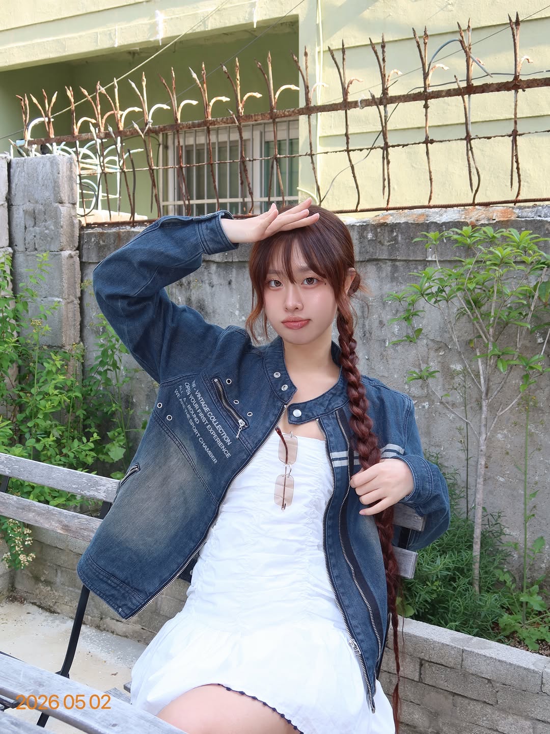 SPORT CHAMBER SC Denim Biker Jacket INDIGO 착용 스타일 - 1