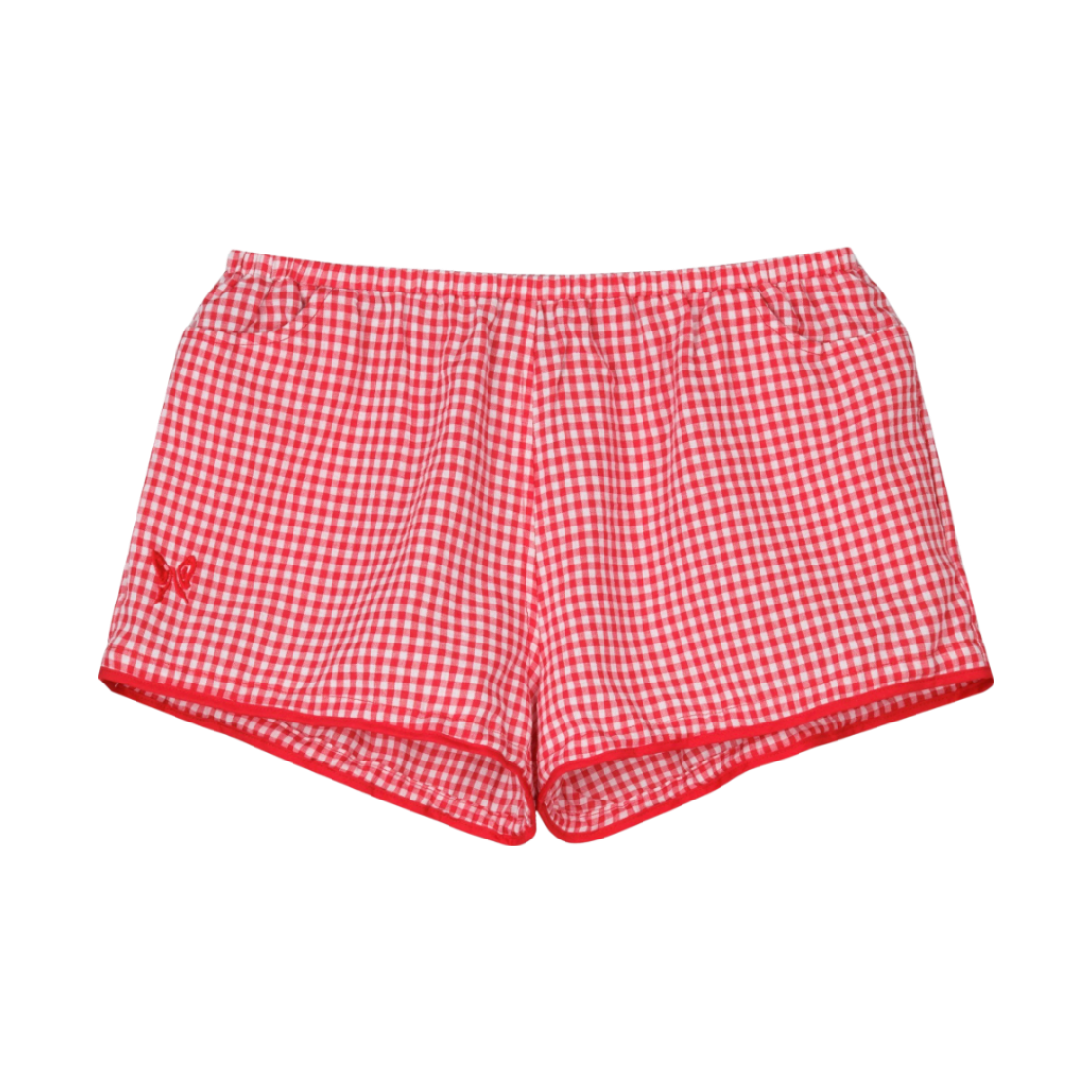 구월십일 체크 펌프 숏 팬츠 레드(GUWOLSIBIL Check Pump Short Pants Red)