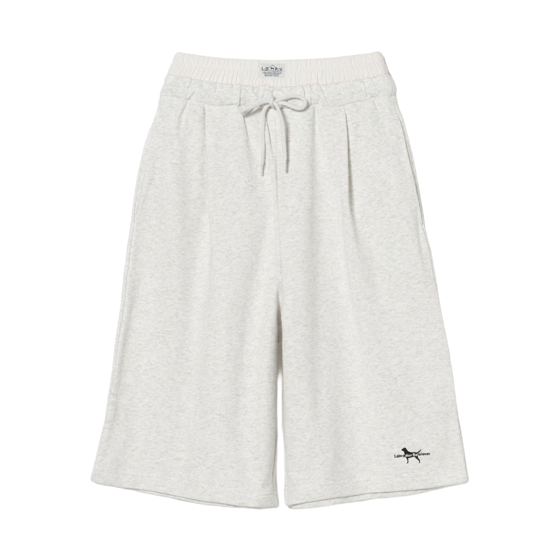 (W) 빔즈 하트 x 래브라도 리트리버 스웨트 버뮤다 쇼츠 오트밀((W) Beams Heart x Labrador Retriever Sweat Bermuda Shorts Oatmeal) - 1