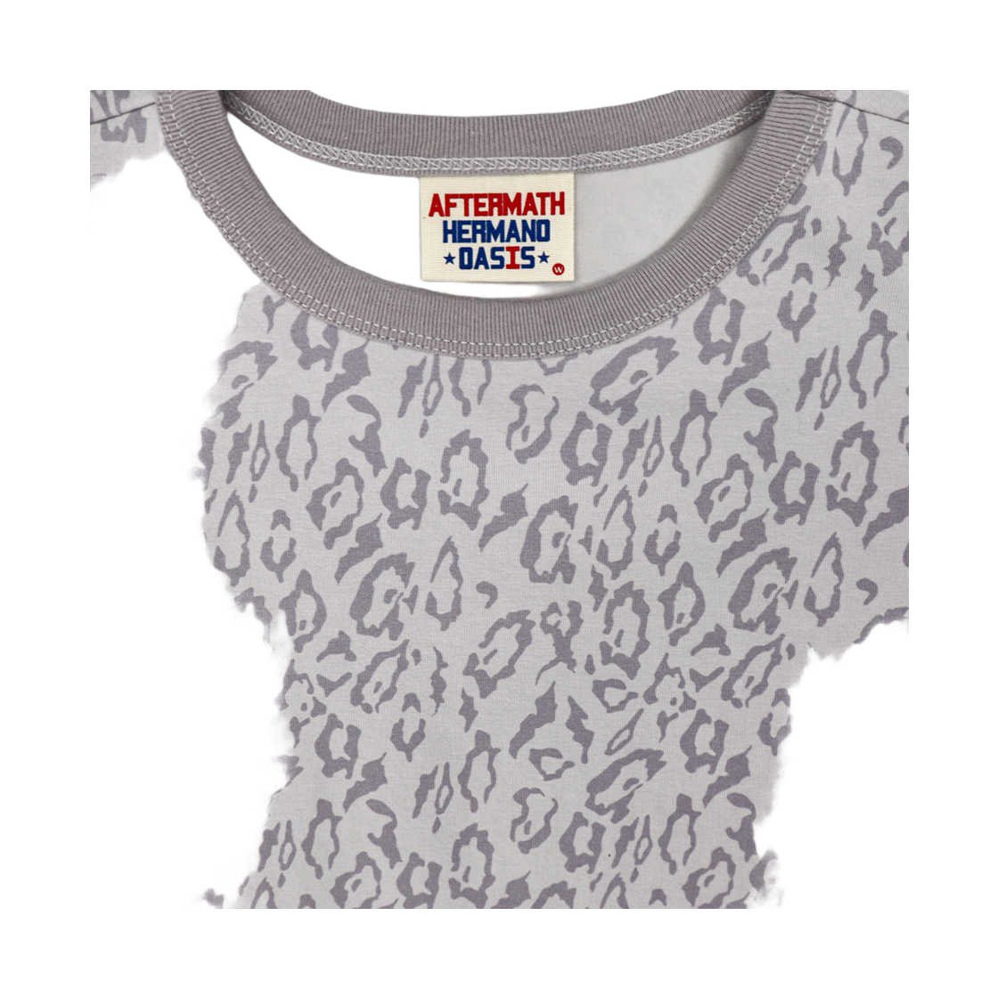 애프터매스 여성 레오파드 반팔 티셔츠 그레이(Aftermath Atm W Leopard Tee Grey) - 4