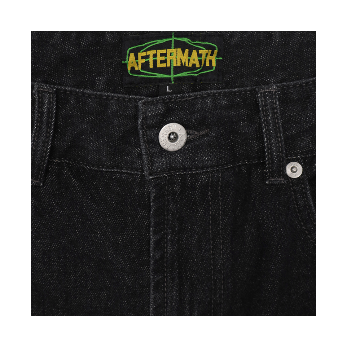 애프터매스 데님 쇼츠 반바지 블랙(Aftermath Denim Shorts Black) - 5