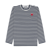 Play Comme des Garcons Striped LS T-Shirt Navy White