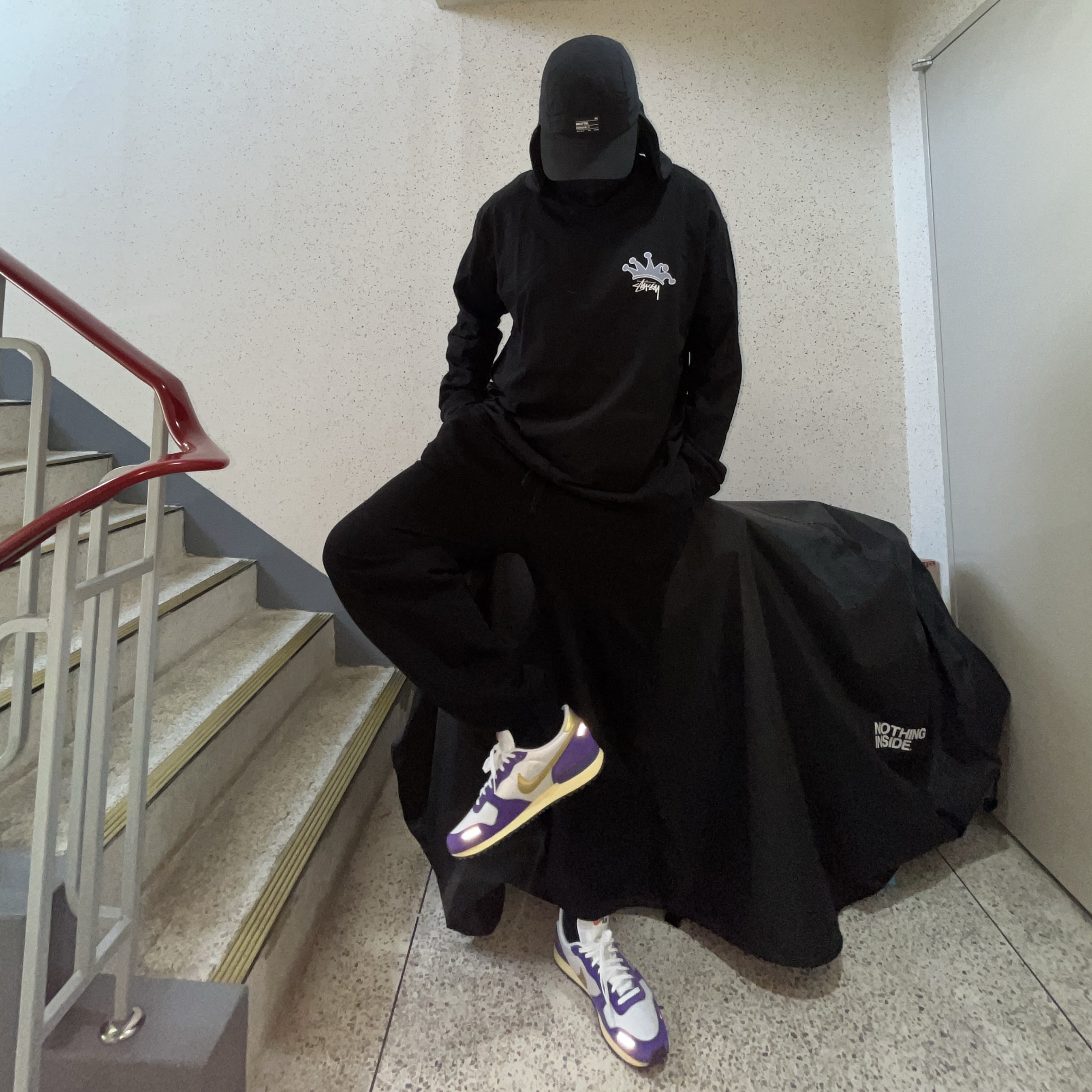 Nike Air Vortex VNTG White Purple 착용 스타일