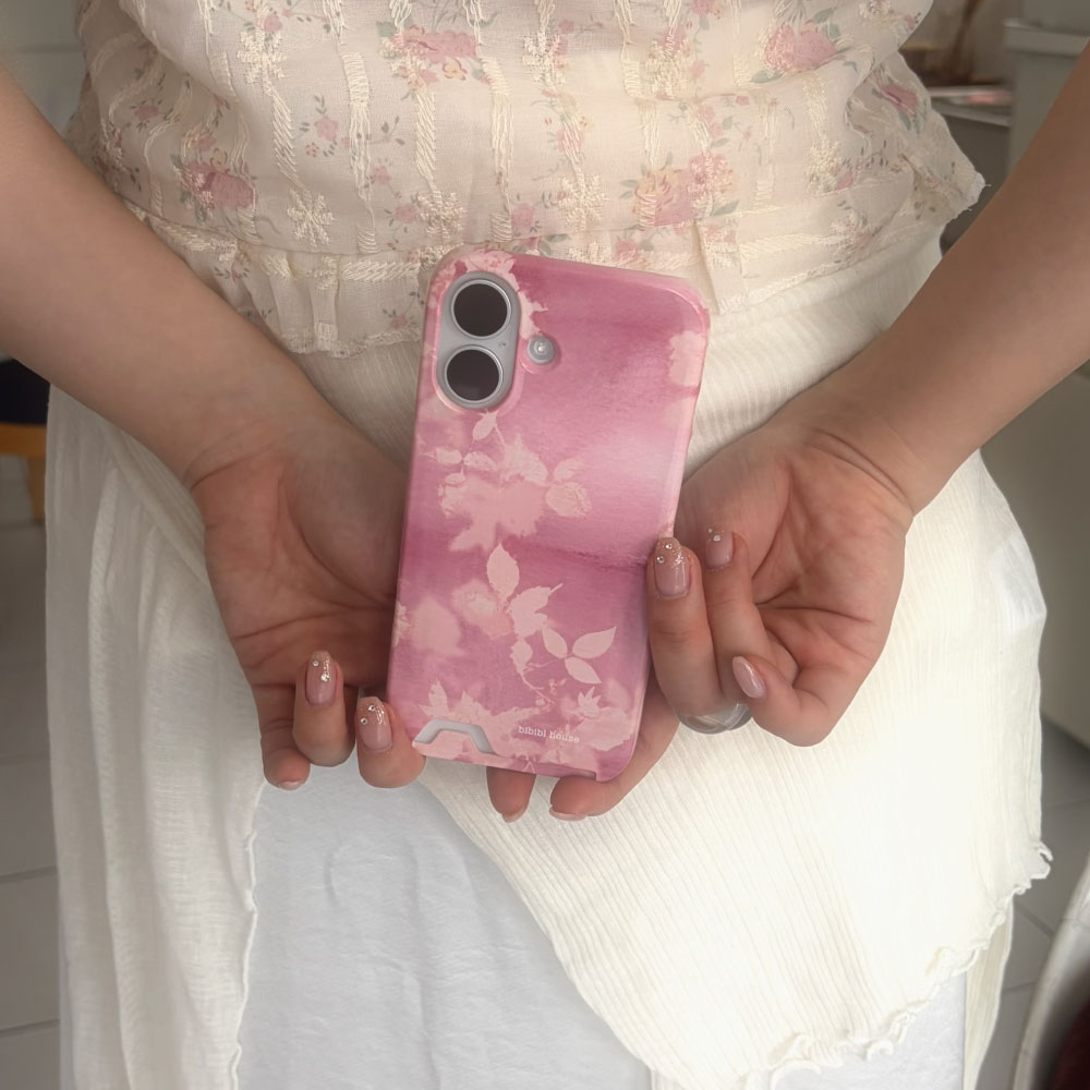 비비블 하우스 카드수납 핑크 플라워 폰케이스(BIBIBL HOUSE Card Slot Pink Flower Phone Case) - 3