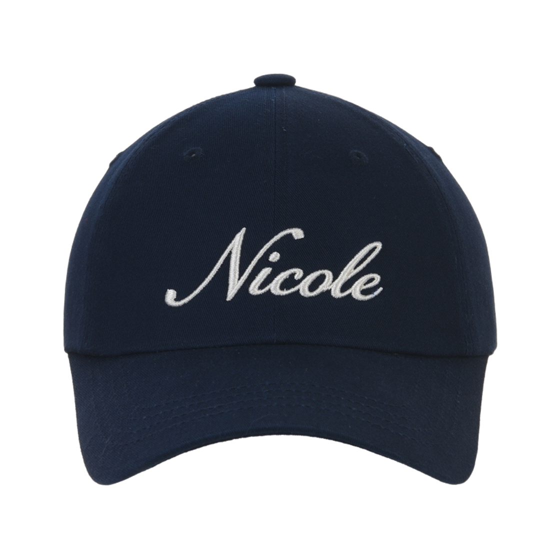 N_SS NICK&NICOLE Nicole Lettering Ball Cap Navy