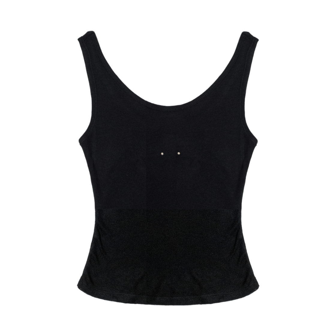 P000000Q JUNSUI ORIGIN ENT01 Hotfix Sheer Sleeveless Black
