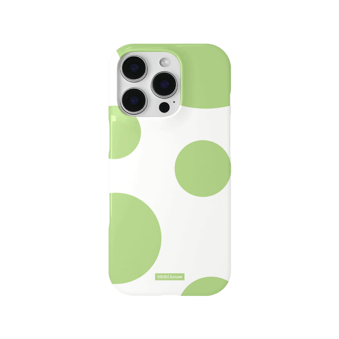 비비블 하우스 연두도트 폰케이스(BIBIBL HOUSE Light Green Dots Phone Case)