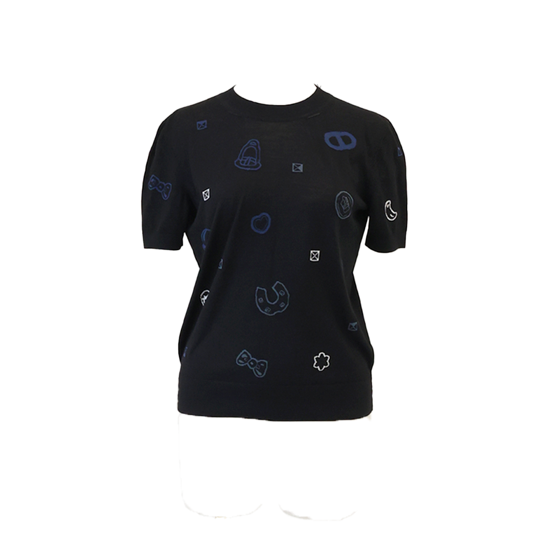 ITMCQEFDQSJL Hermes Candy Libris Short Sleeve Sweater