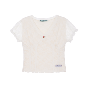 Rosefrantz Rose Lace Slim T-shirt [Ivory]