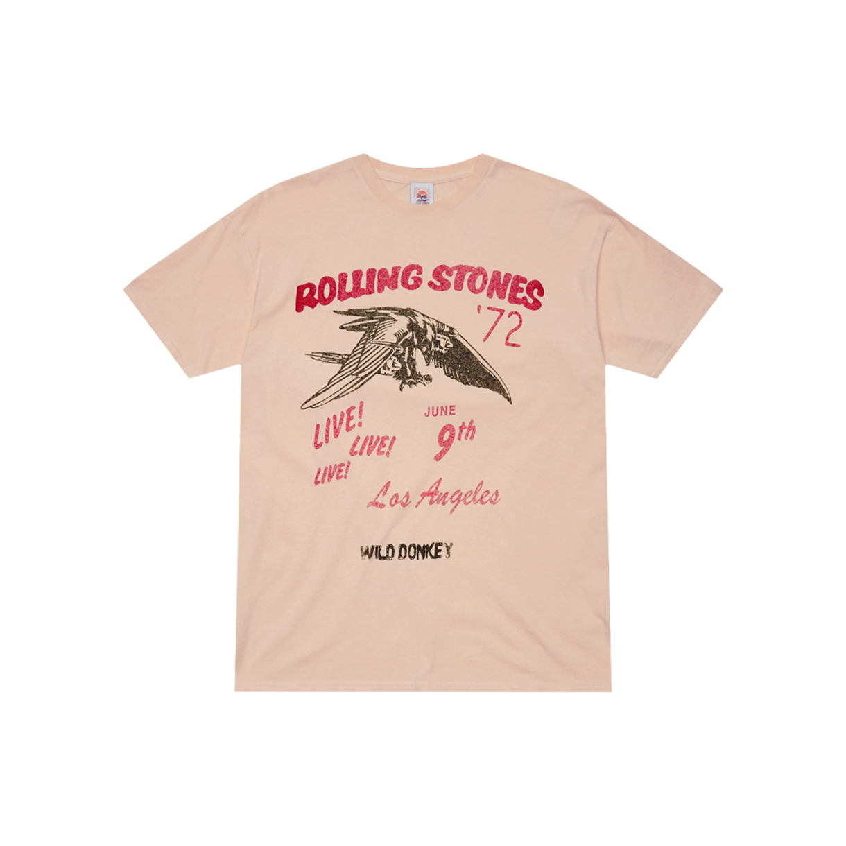 와일드 동키 x 롤링 스톤즈 티셔츠 크림 - 26FW(Wild Donkey x Rolling Stones T-Shirt Cream - 26FW) - 1