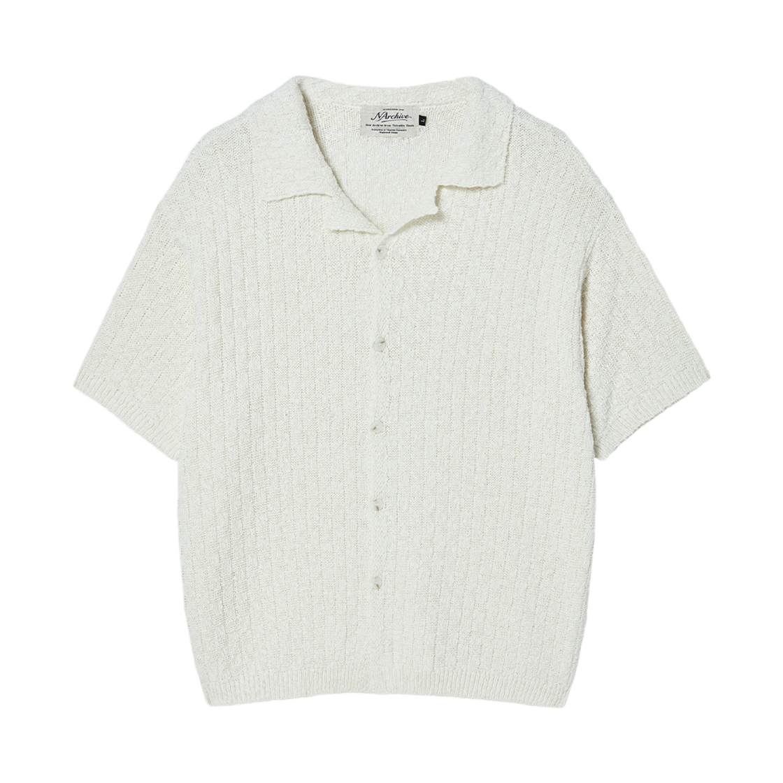 엔 아카이브 위빙 텍스처 니트 가디건 아이보리(N ARCHIVE Weaving Texture Knit Cadigan Ivory)