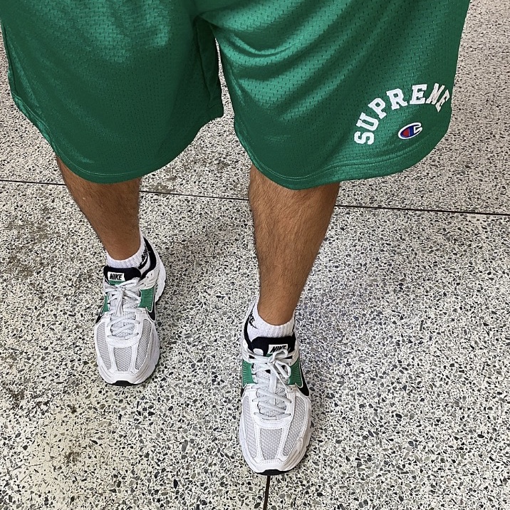 Supreme x Champion Mesh Short Green - 24SS 착용 스타일