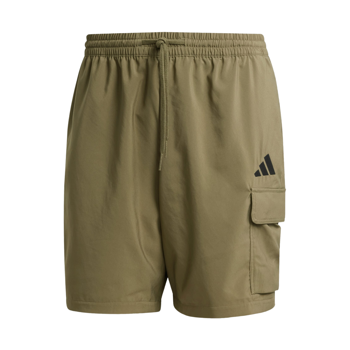 JD1827 Adidas Essentials Small Logo Cargo Chelsea Shorts Olive Strata Black - KR Sizing