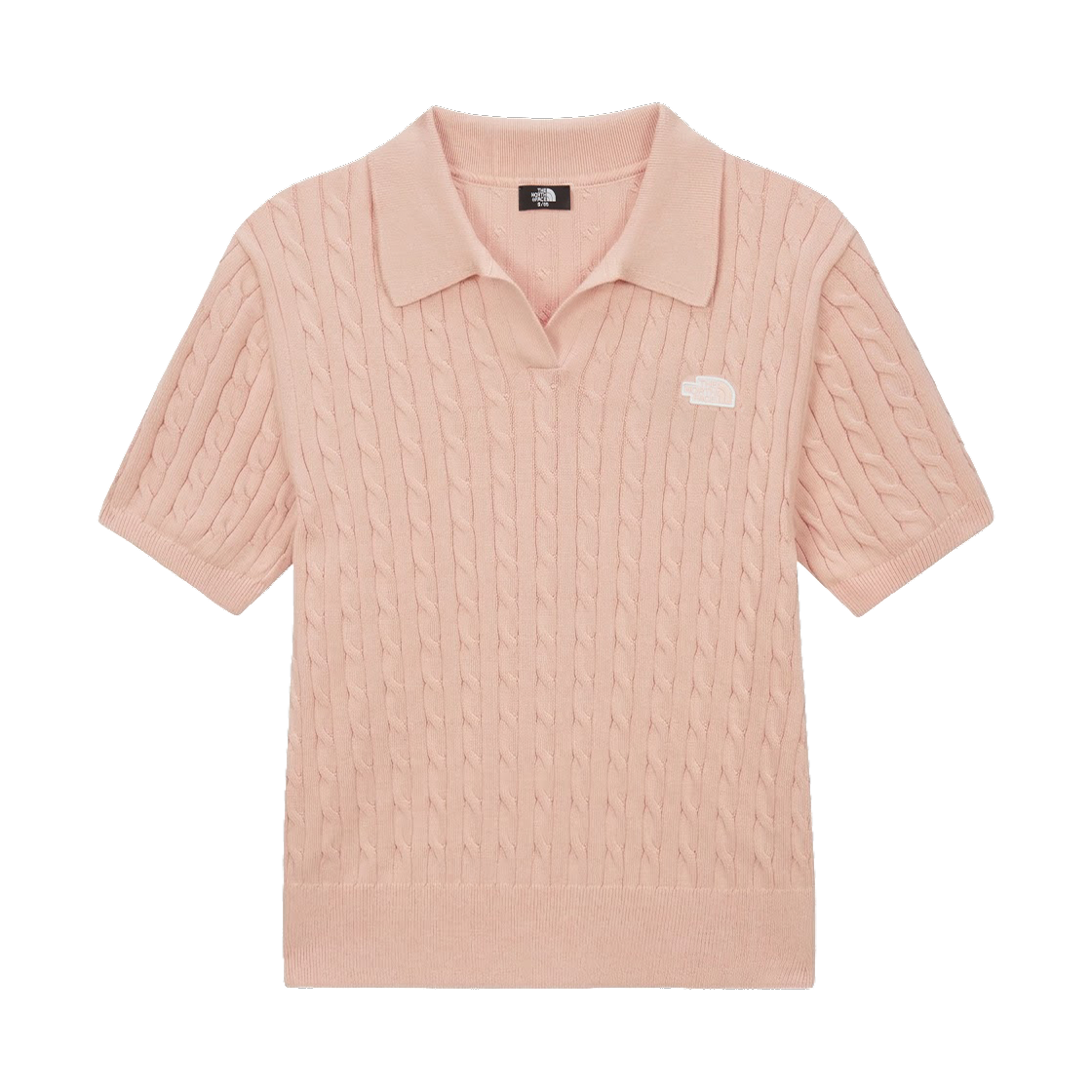 NT7AS30C (W) The North Face Cable S/S Polo Sweater Soft Pink - 26SS