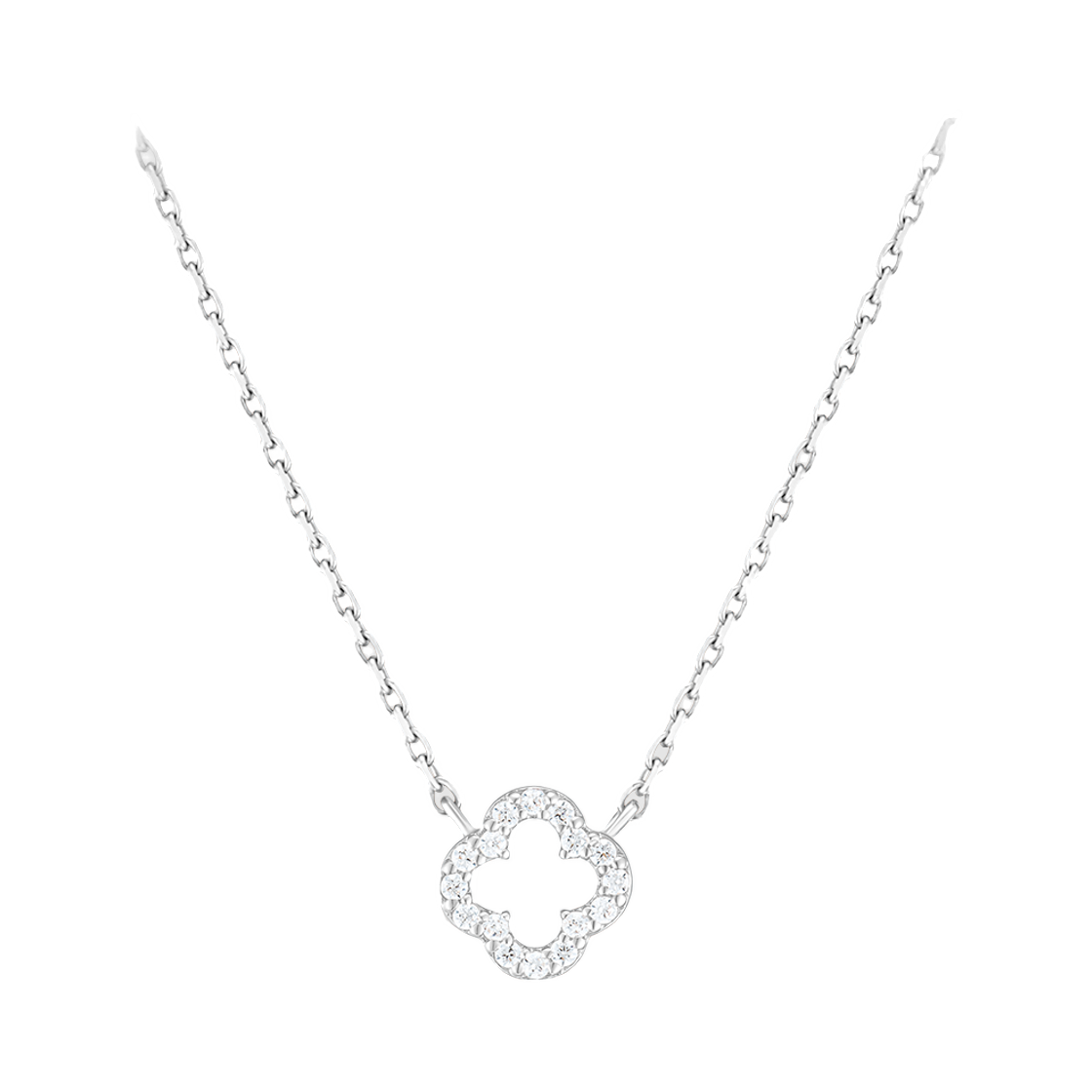 (W) 제이에스티나 J.클로버 네클리스 실버((W) J.Estina J.Clover Necklace Silver)