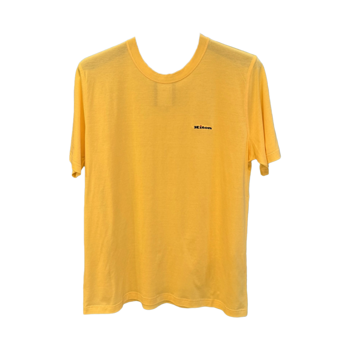 키톤 스몰 로고 숏슬리브 티셔츠 옐로우(Kiton Small Logo Short Sleeve T-Shirt Yellow)