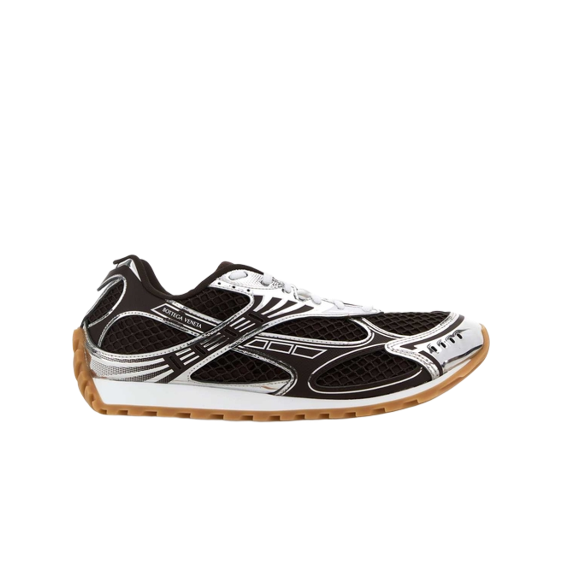 741357V2X402145 Bottega Veneta Orbit Sneakers Fondant Silver