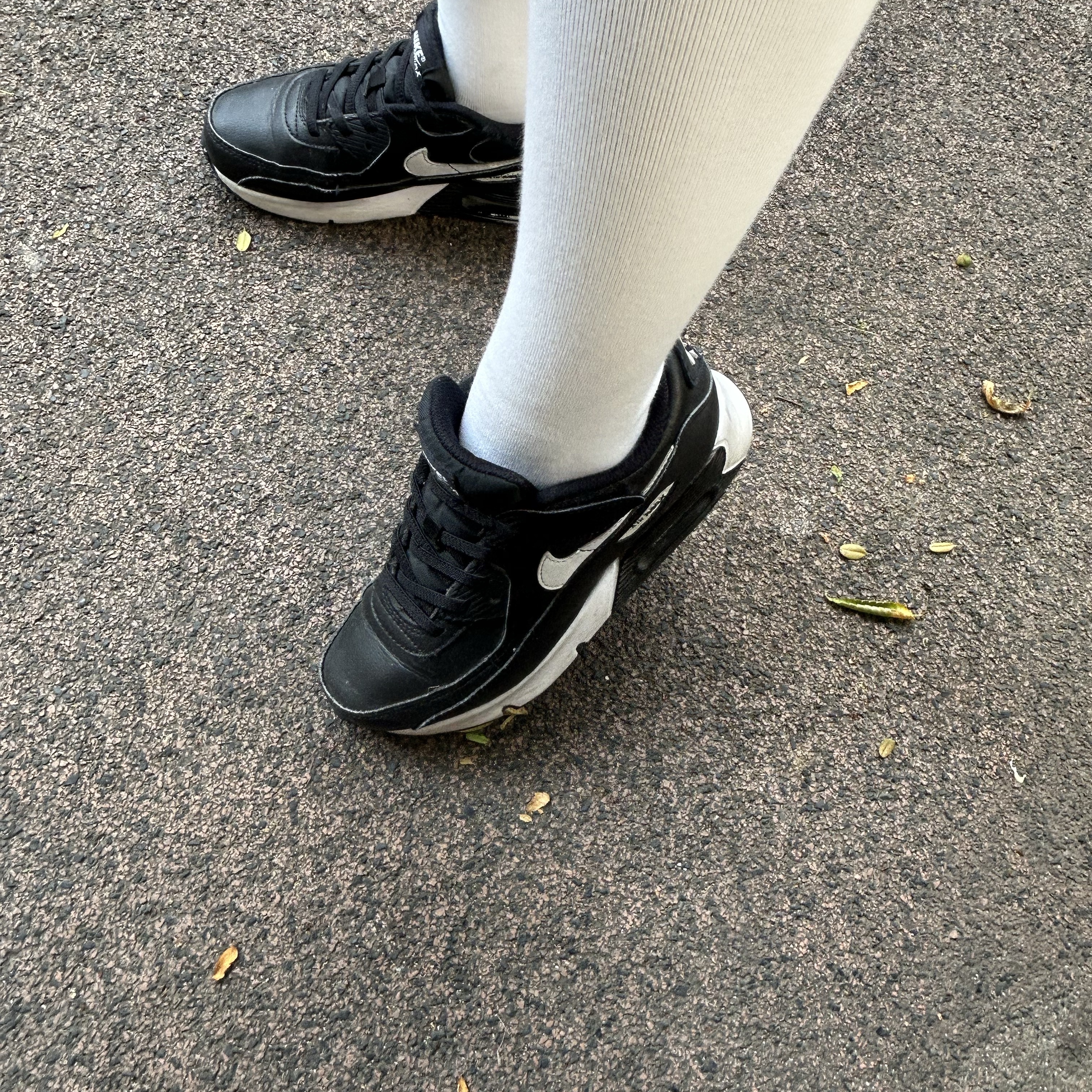 (PS) Nike Air Max 90 EasyOn Black White 착용 스타일
