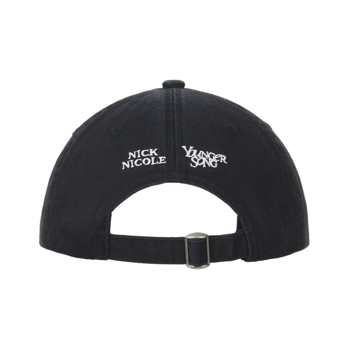 닉앤니콜 × 영거송 멜팅 버터플라이 워시드 캡 블랙 실버(NICK&NICOLE × YOUNGER SONG Melting Butterfly Washed Cap Black Silver) - 2