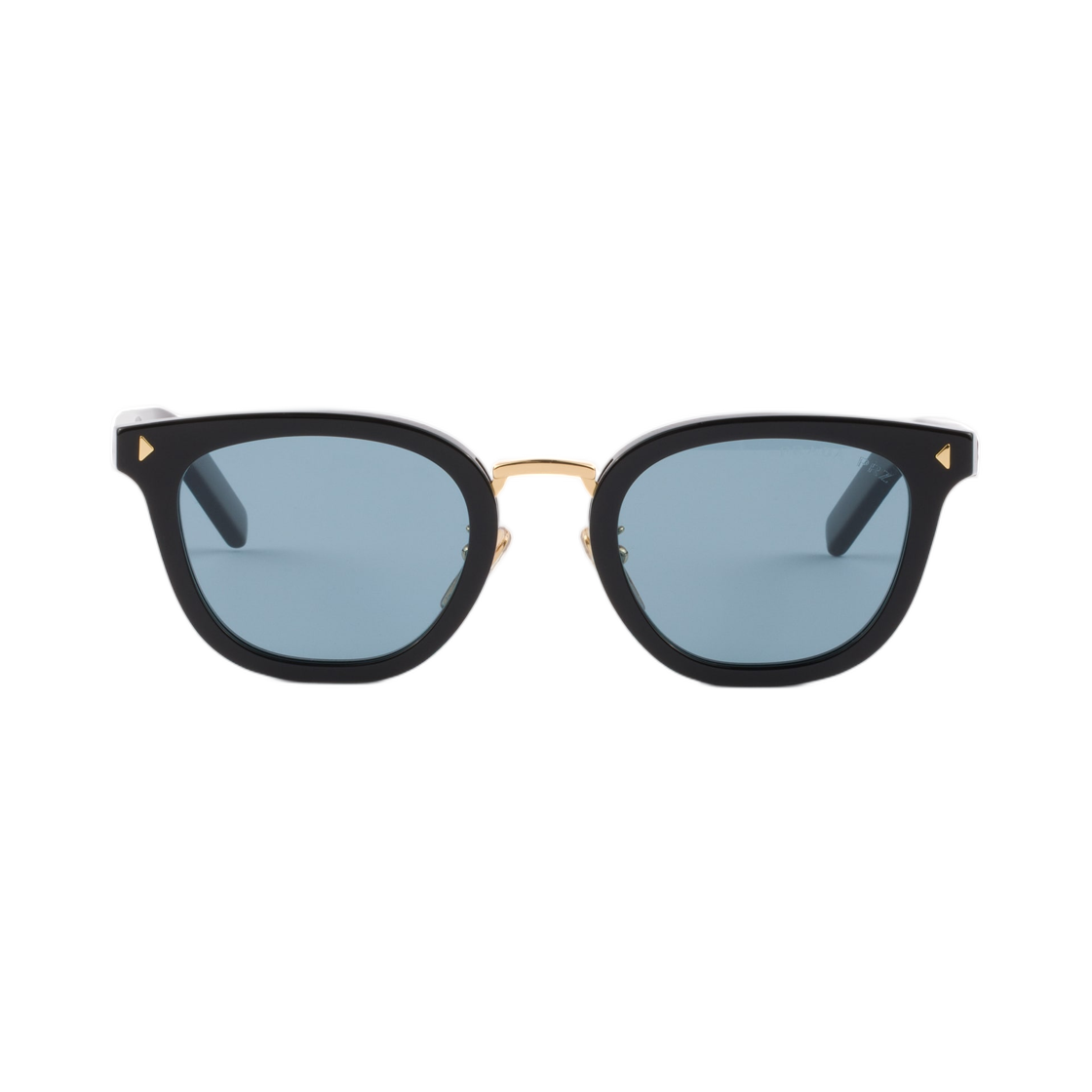 SPRC01-F16K-FE04D Prada Sunglasses with The Iconic Metal Plaque Turquoise Lenses