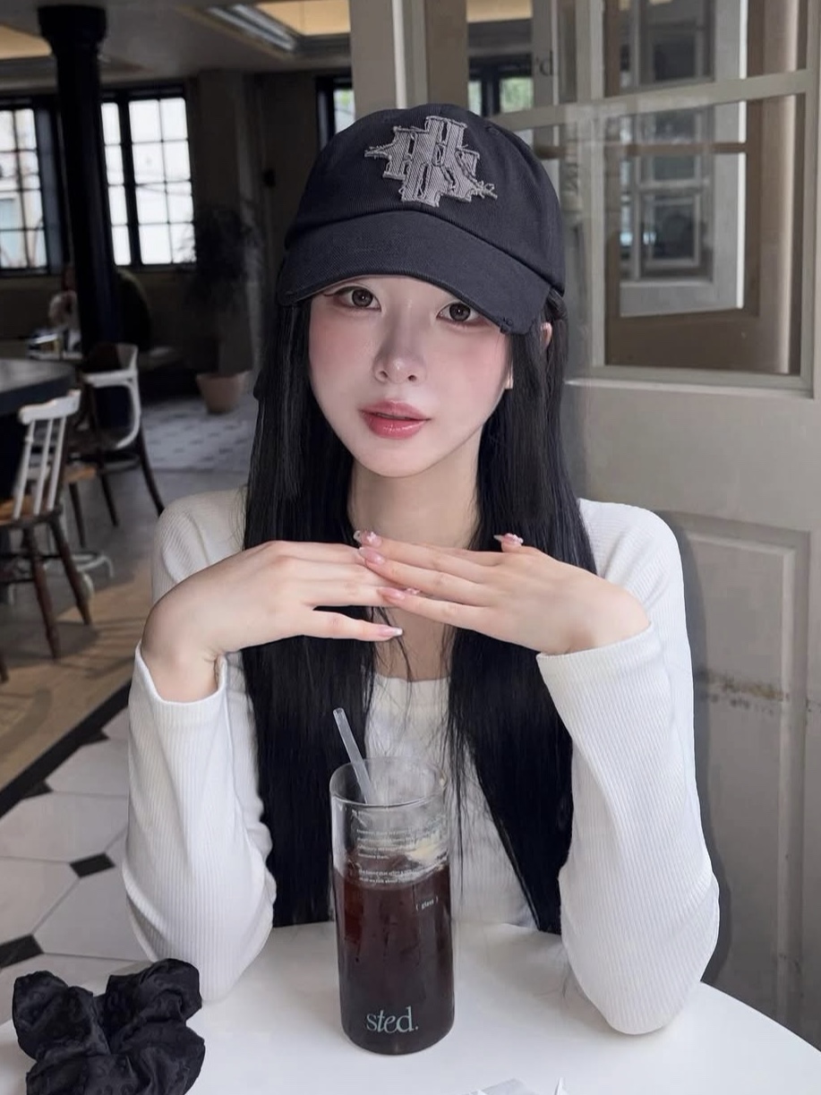 PHOS333 Phos Applique Ball Cap 착용 스타일 - 2