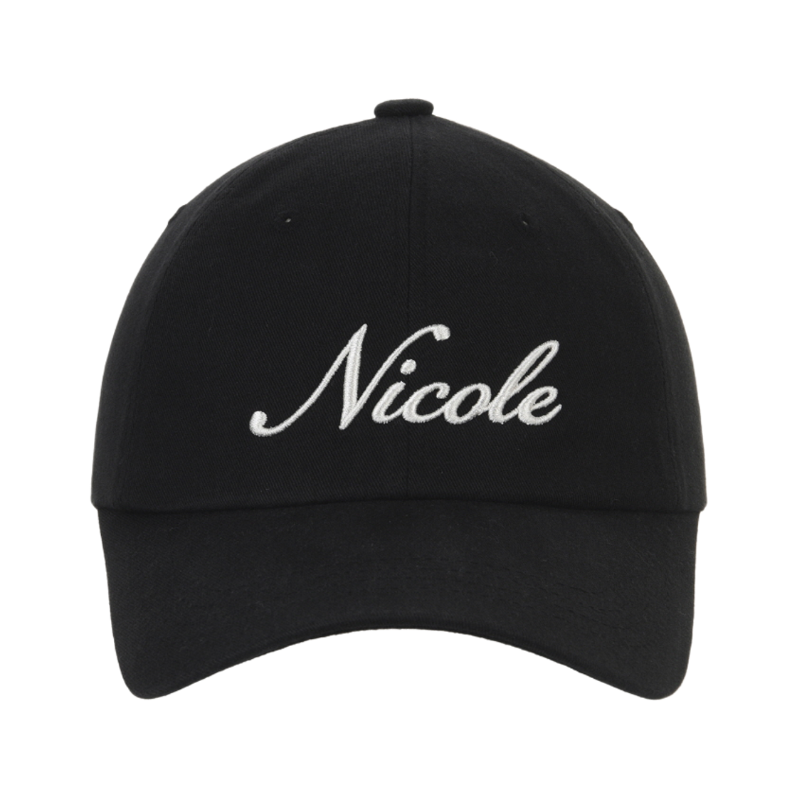 N_SS NICK&NICOLE Nicole Lettering Ball Cap Black
