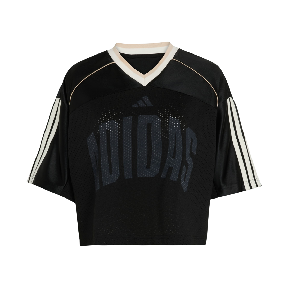 JY6971 (W) Adidas Stadium Mesh T-Shirt Black Crystal Linen - KR Sizing