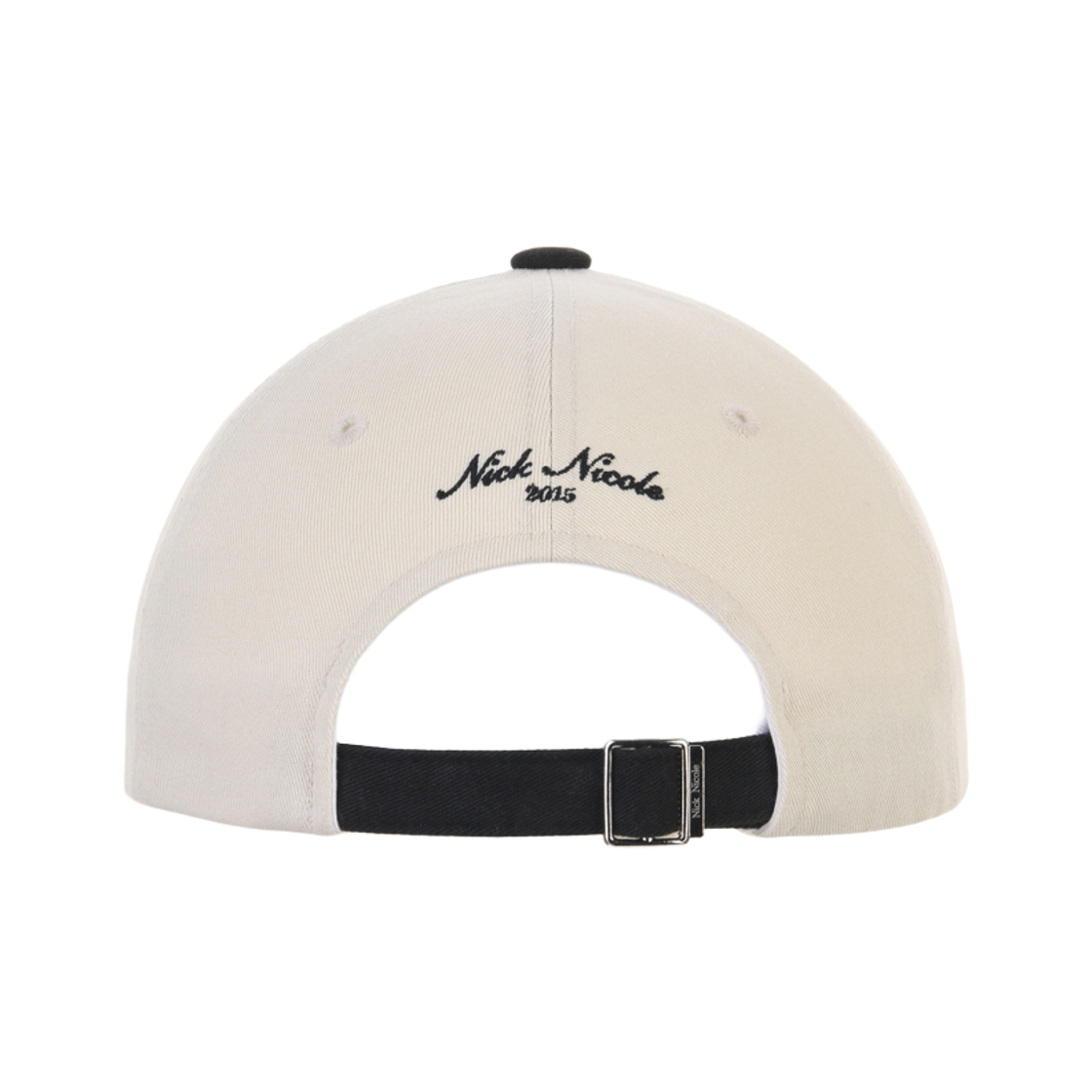 닉앤니콜 니콜 레터링 볼 캡 투톤 블랙(NICK&NICOLE Nicole Lettering Ball Cap Twotone Black) - 2
