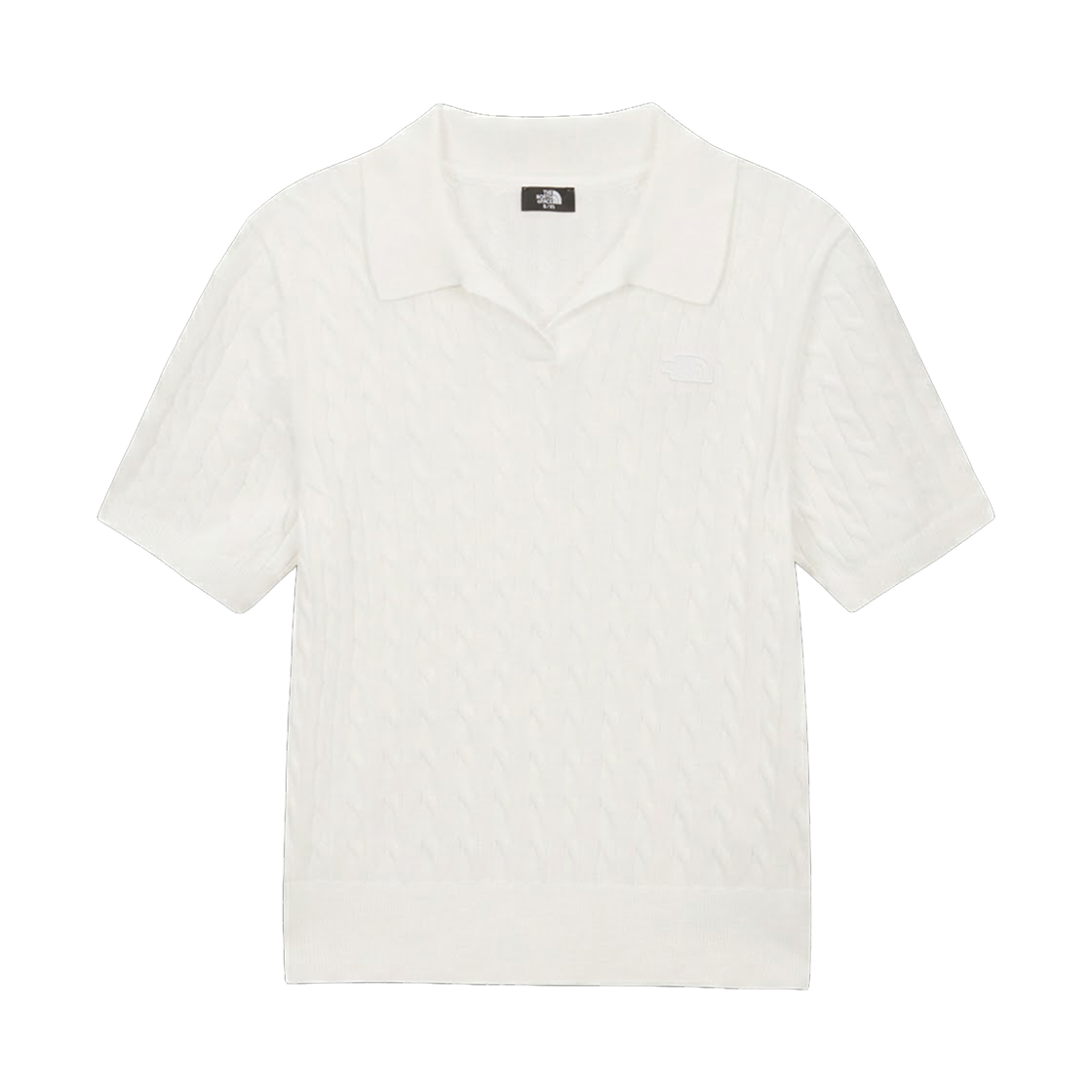 NT7AS30A (W) The North Face Cable S/S Polo Sweater Ivory - 26SS