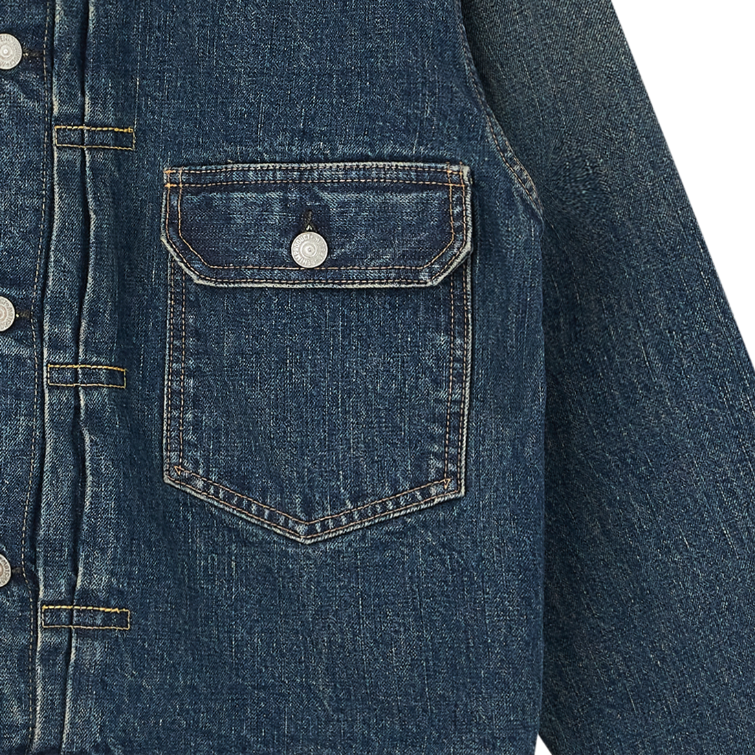 오어슬로우 타입1 40's 플리츠 프론트 블라우스 유즈드 워시 블루 - 26SS(Orslow Type1 40's Pleated Front Blouse Used Wash Blue - 26SS) - 5