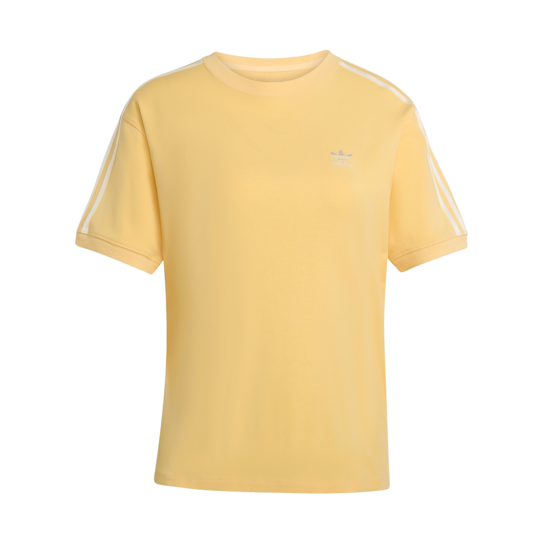 KG3697 (W) Adidas Originals 3-Stripe T-Shirt Orange Tint Off White - KR Sizing