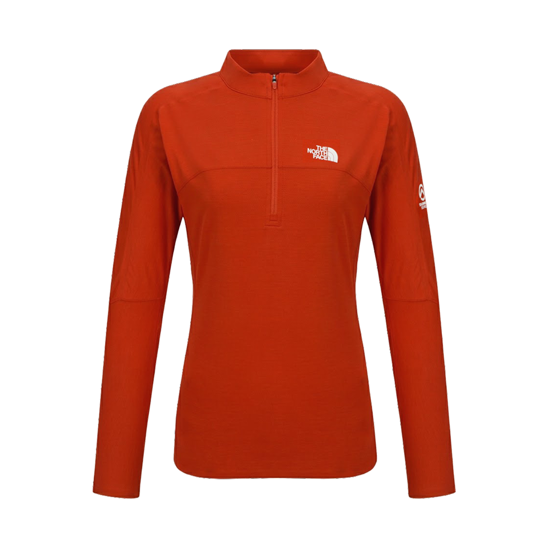 NT7LS00D (W) The North Face Eiger L/S Zip T-Shirt Red - 26SS