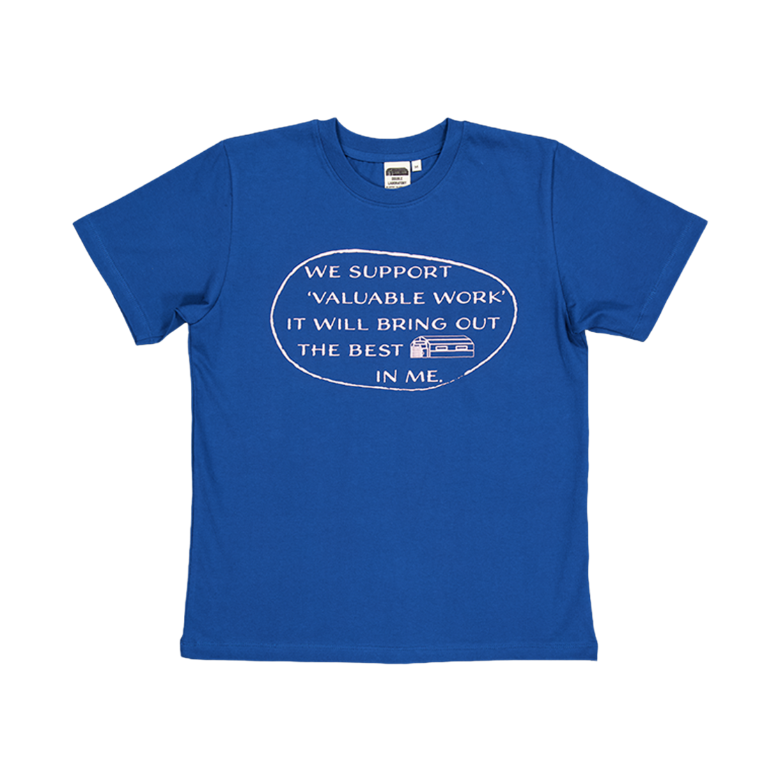 더블래버레토리 디스토티드 서클 그래픽 티셔츠 블루(DOUBLELABORATORY Distorted circle Graphic T-shirt Blue)