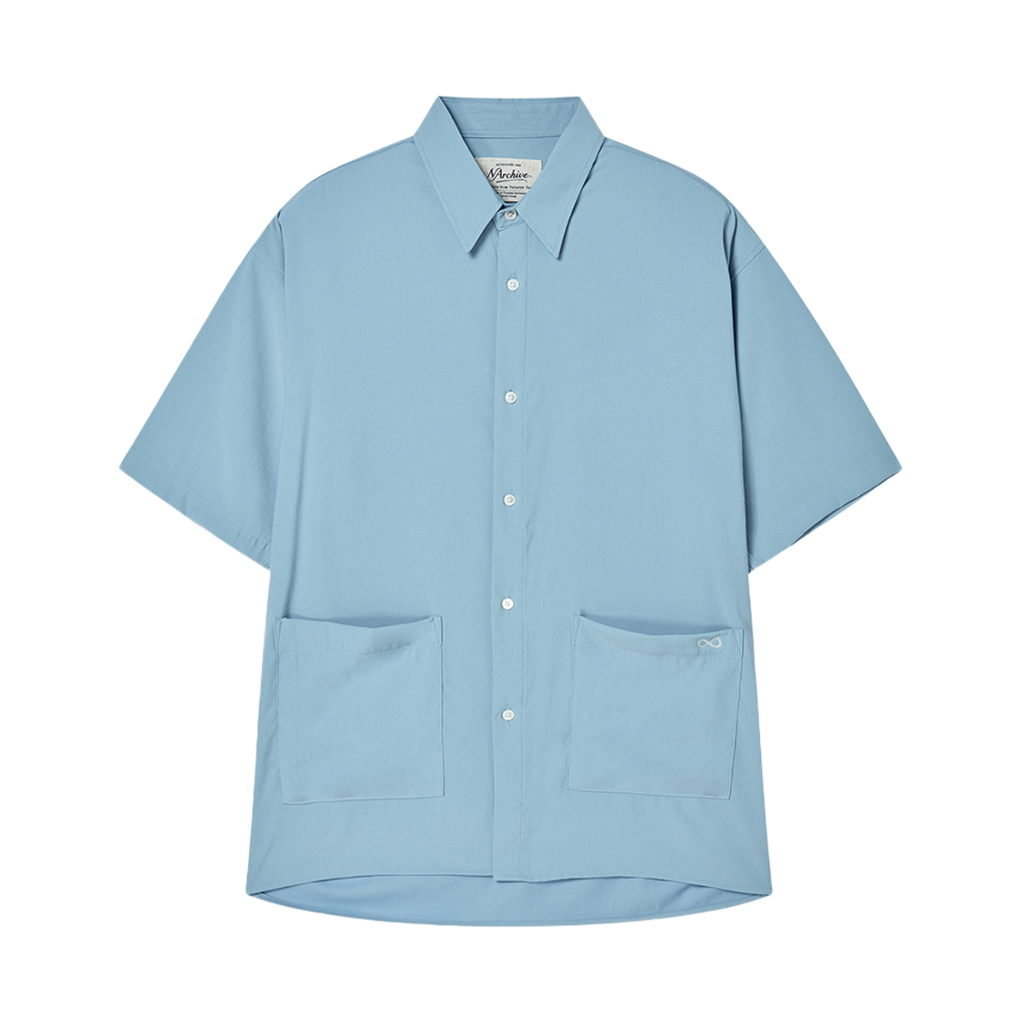 엔 아카이브 이탈리안 페브릭 럭스 포켓 셔츠 스카이 블루(N ARCHIVE Italian Fabric Lux Pocket Shirts Sky Blue)