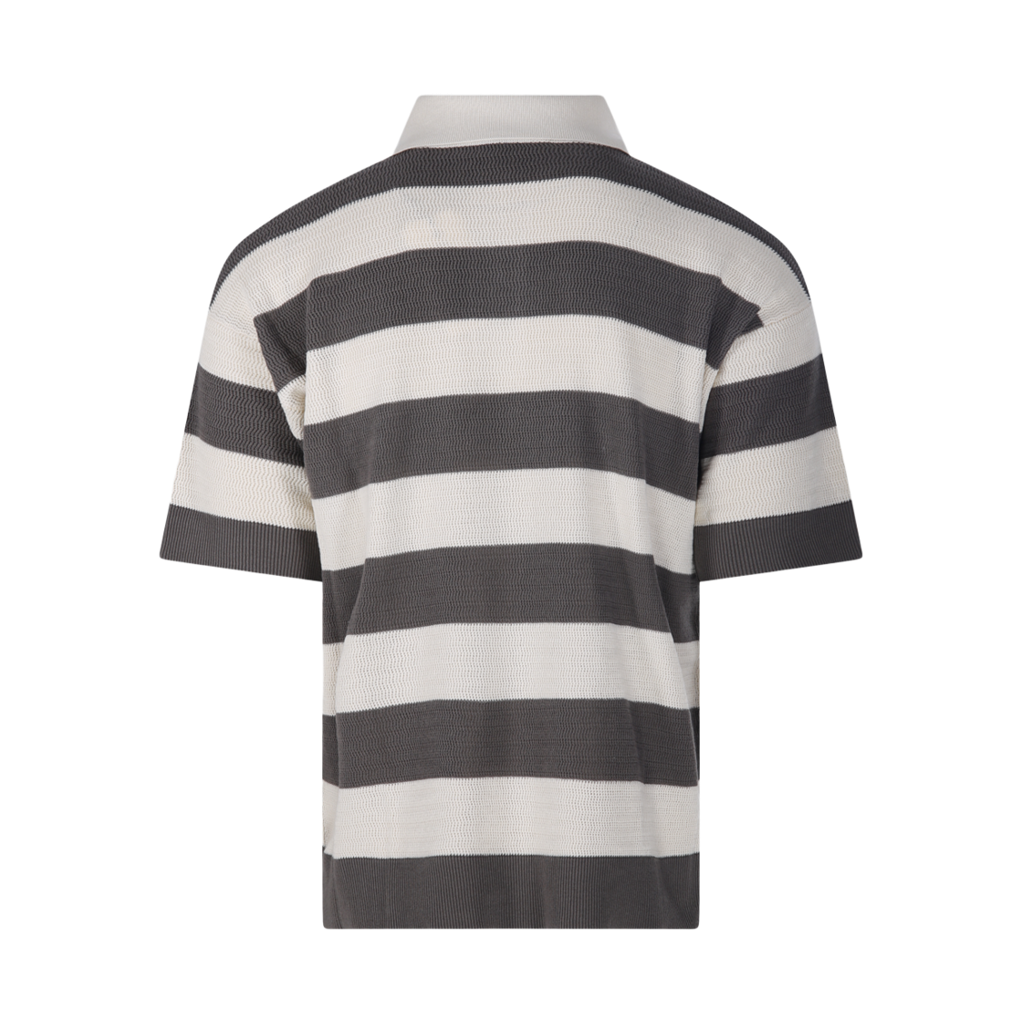 아미 빅 하트 로고 코튼 숏슬리브 폴로 셔츠 헤더 그레이 화이트 크림(AMI de Coeur Cotton Short Sleeve Polo Shirt Heather Grey White Cream) - 2