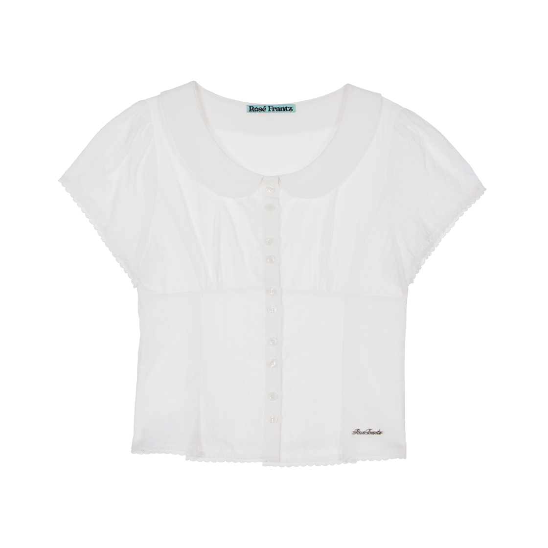 로제프란츠 라운드 카라 반팔 블라우스 아이보리(Rosefrantz Round Collar Short Sleeve Blouse [Ivory])