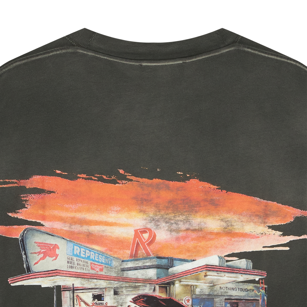 리프레젠트 24 아워 서비스 티셔츠 스테인드 블랙 - 26SS(Represent 24 Hour Service T-Shirt Stained Black - 26SS) - 4