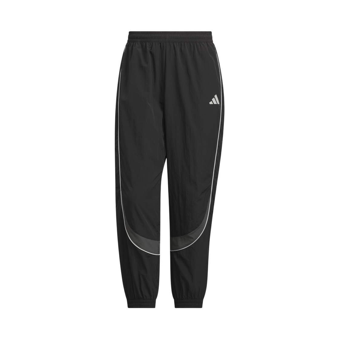 KF1337 Adidas Brand Love Loose Fit Light Woven Full Length Elastic Cuff Pants Black Grey Six - KR Sizing