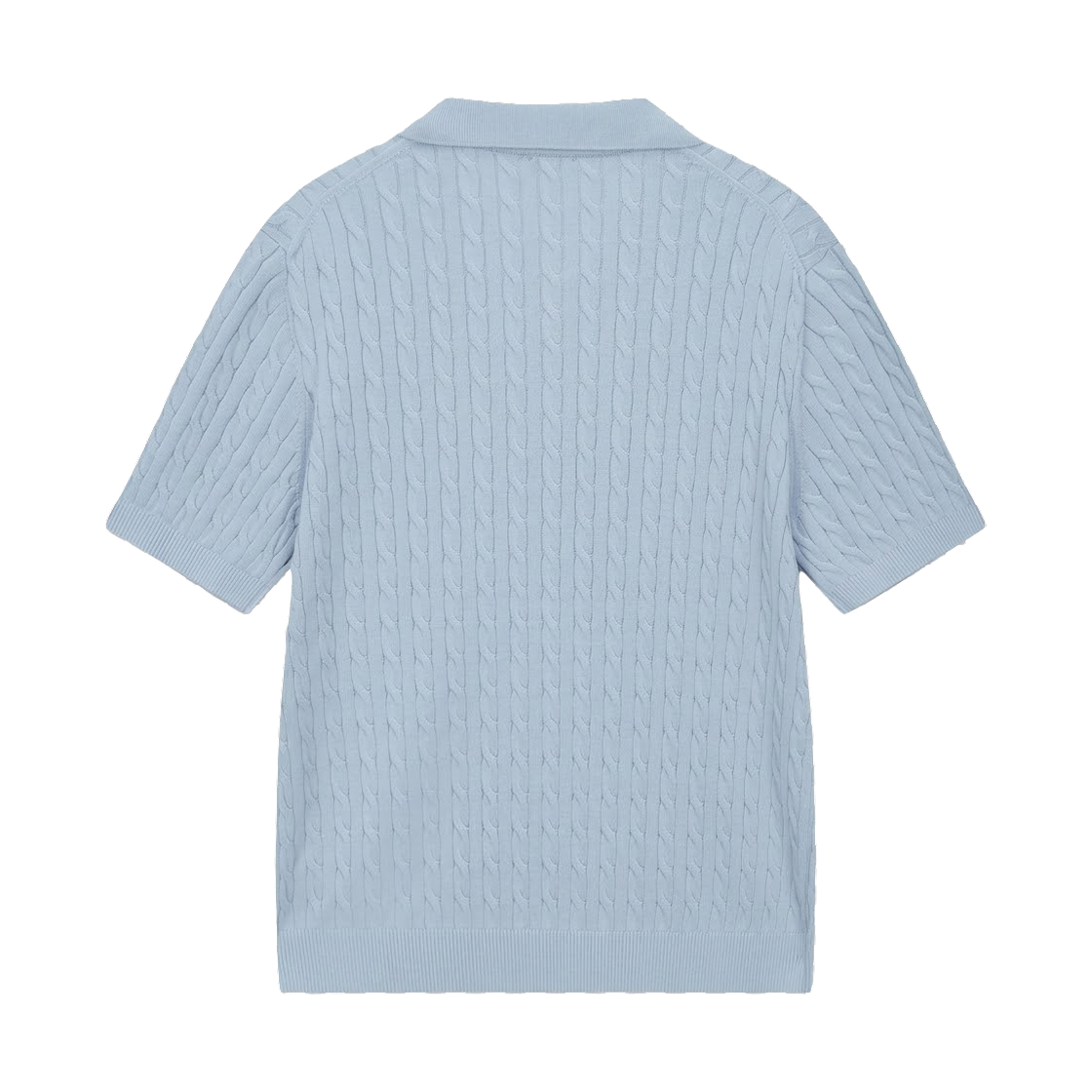노스페이스 케이블 숏슬리브 폴로 스웨터 아이스 블루 - 26SS(The North Face Cable S/S Polo Sweater Ice Blue - 26SS) - 2